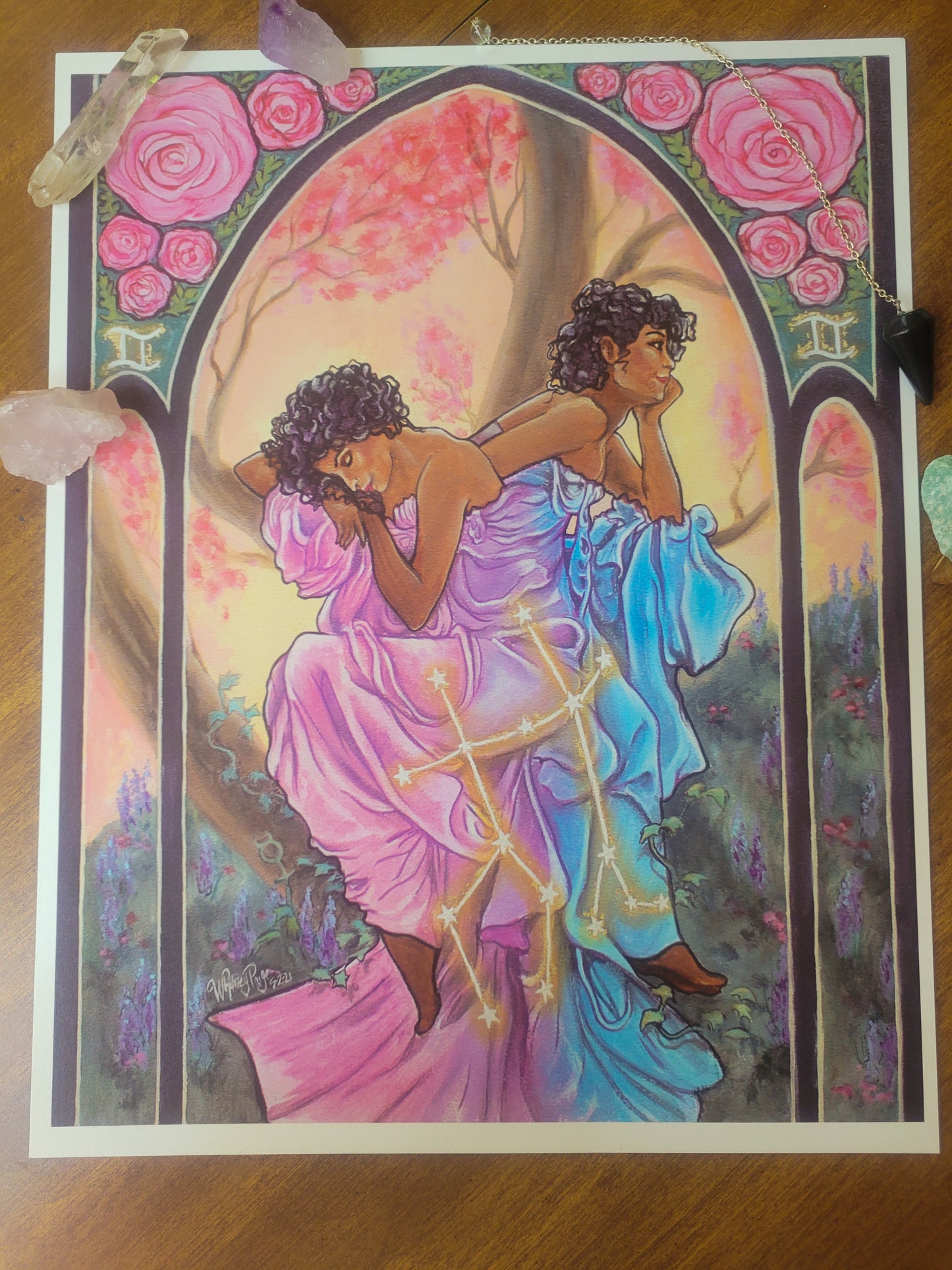 "Gemini Art Nouveau" Fine Art Print