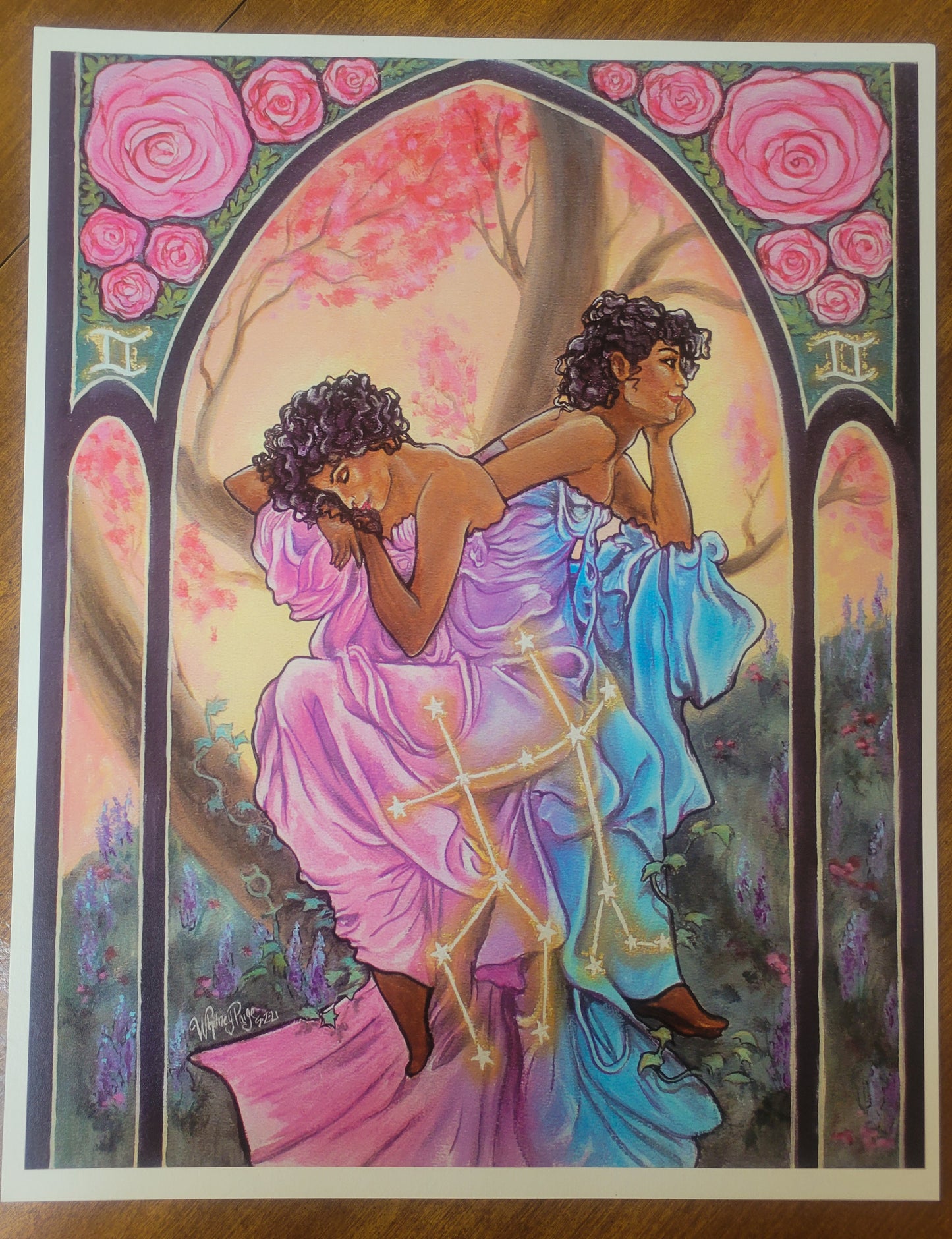 "Gemini Art Nouveau" Fine Art Print