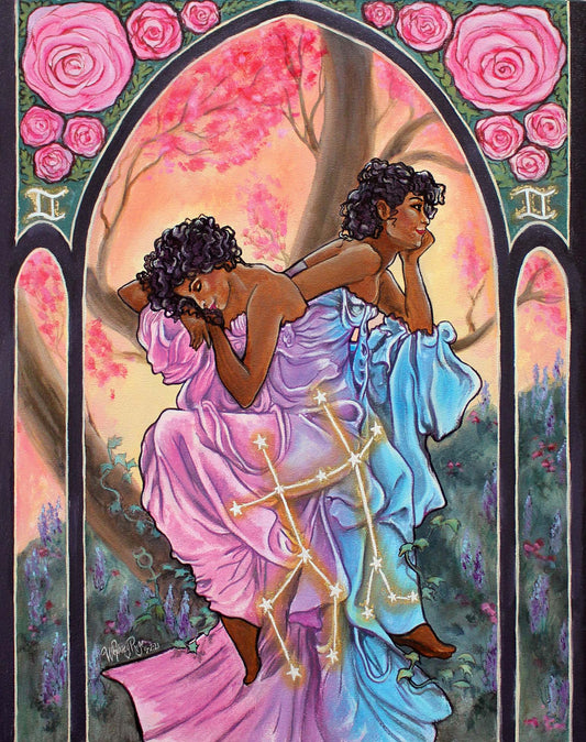 "Gemini Art Nouveau" Fine Art Print