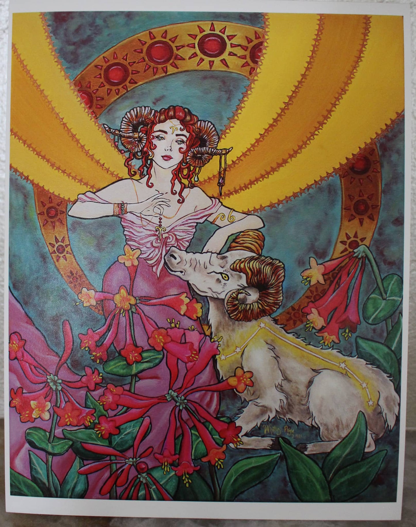 "Aries Art Nouveau" Fine Art Print