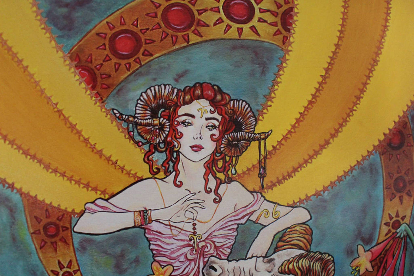 "Aries Art Nouveau" Fine Art Print