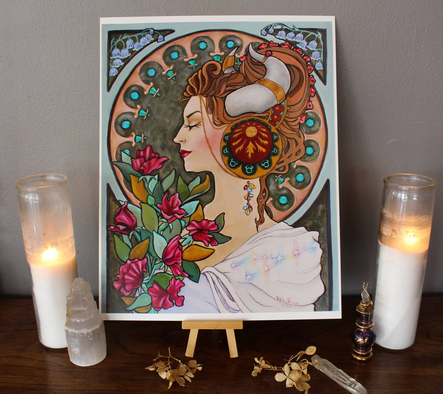 "Taurus" Art Nouveau Fine Art Print