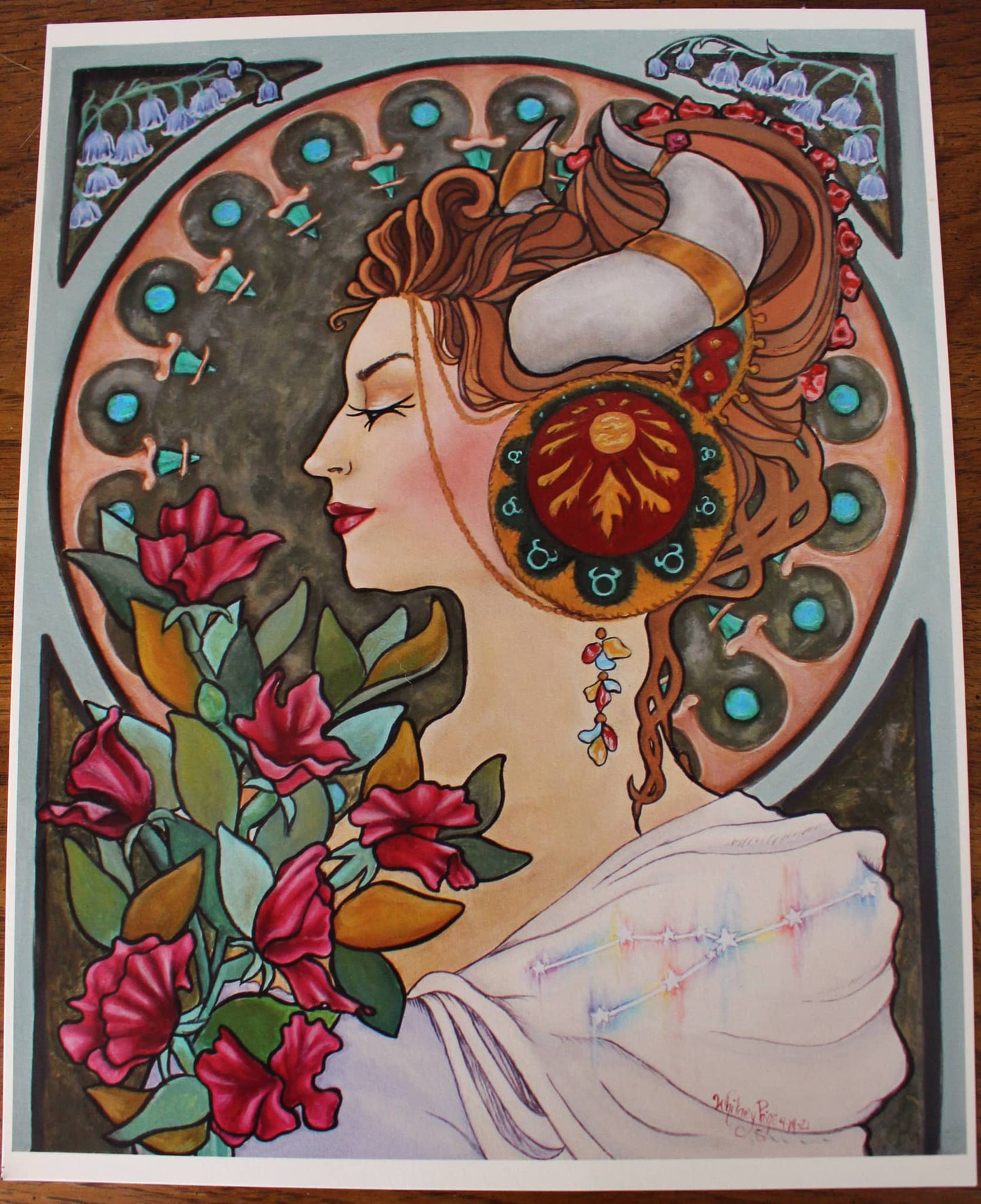 "Taurus" Art Nouveau Fine Art Print