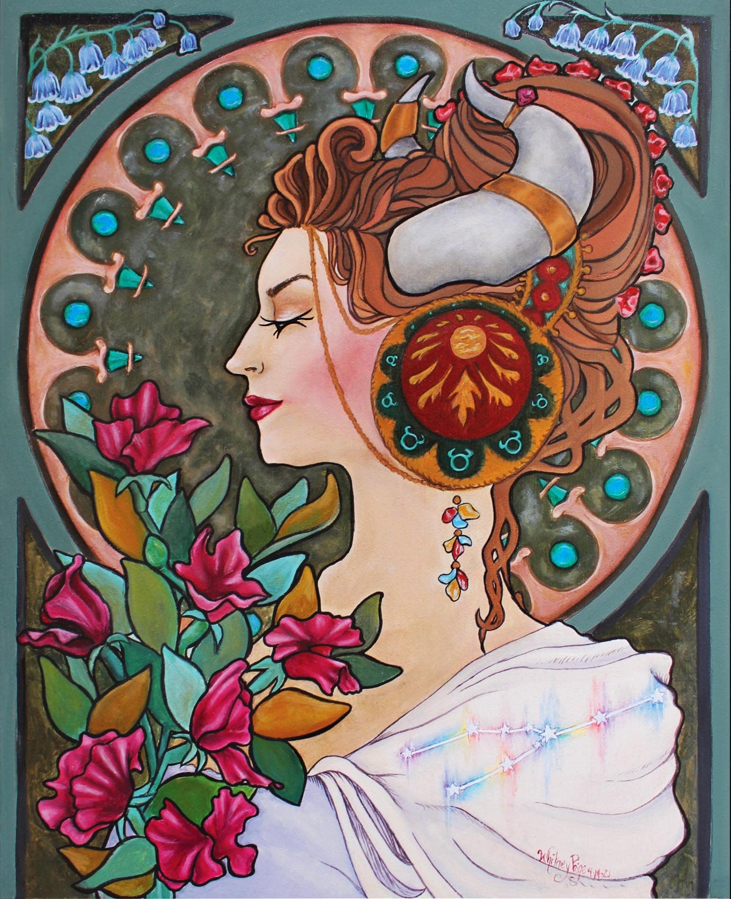 "Taurus" Art Nouveau Fine Art Print